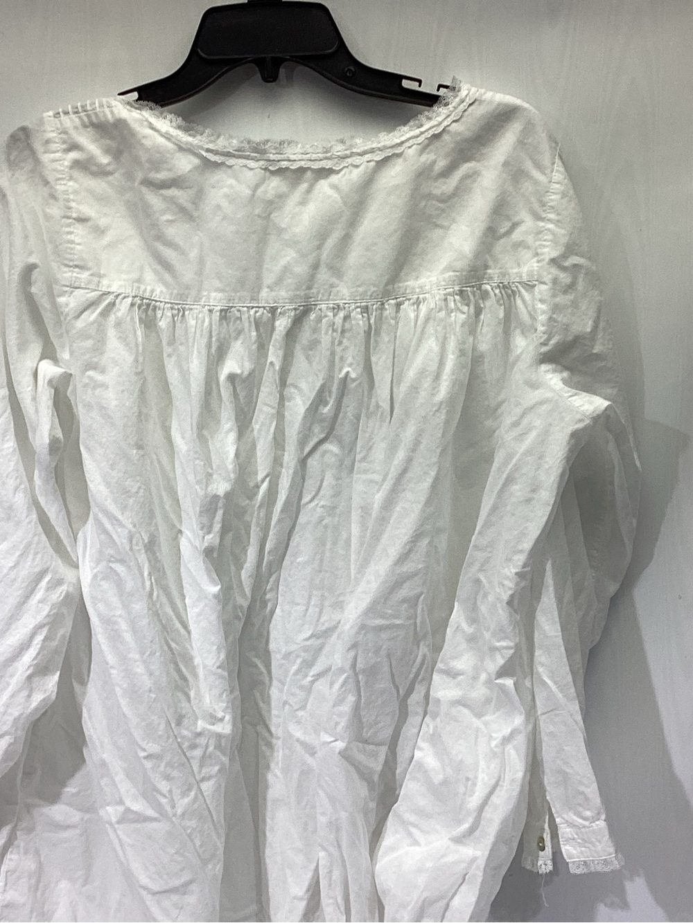 Eileen West Cotton Ballet Nightgown All Cotton Lace Ribbons Size M Breezy Summer - Picture 11 of 11